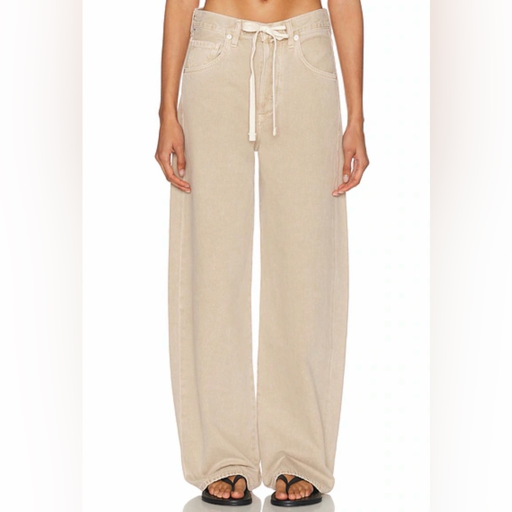 Citizens Of Humanity Cream Wide Leg Pants